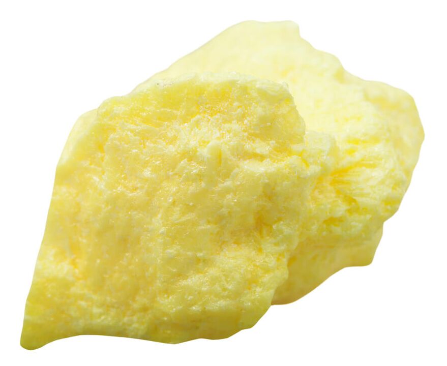 El azufre es un elemento en la composición de Keramin.